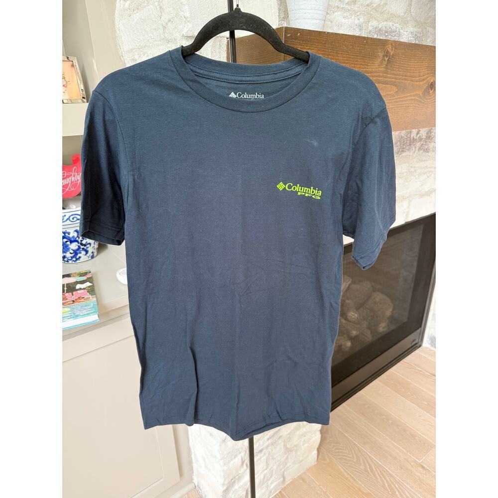 Columbia Men's Navy Blue Crew Neck Short Sleeve Tee Size S